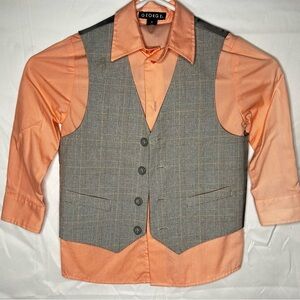 George Boys Button Down And Vest Set